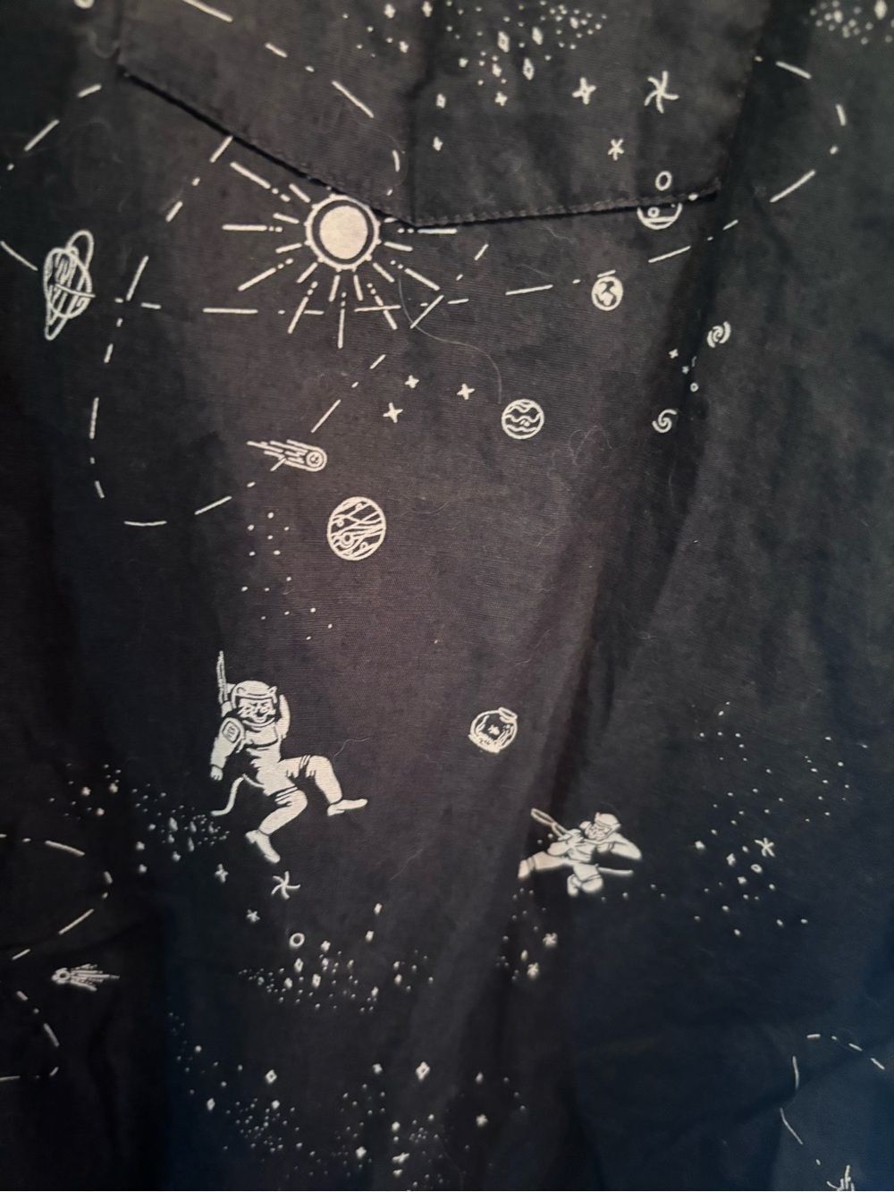 Copy, Moonjoy Black Celestial Print Button-Up Shirt - Picture 3 of 7
